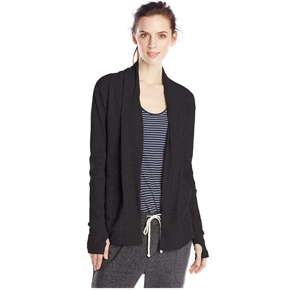 Alternative Women's Eco-Jersey Wrap Rib Sleeve True Black Size M 0073